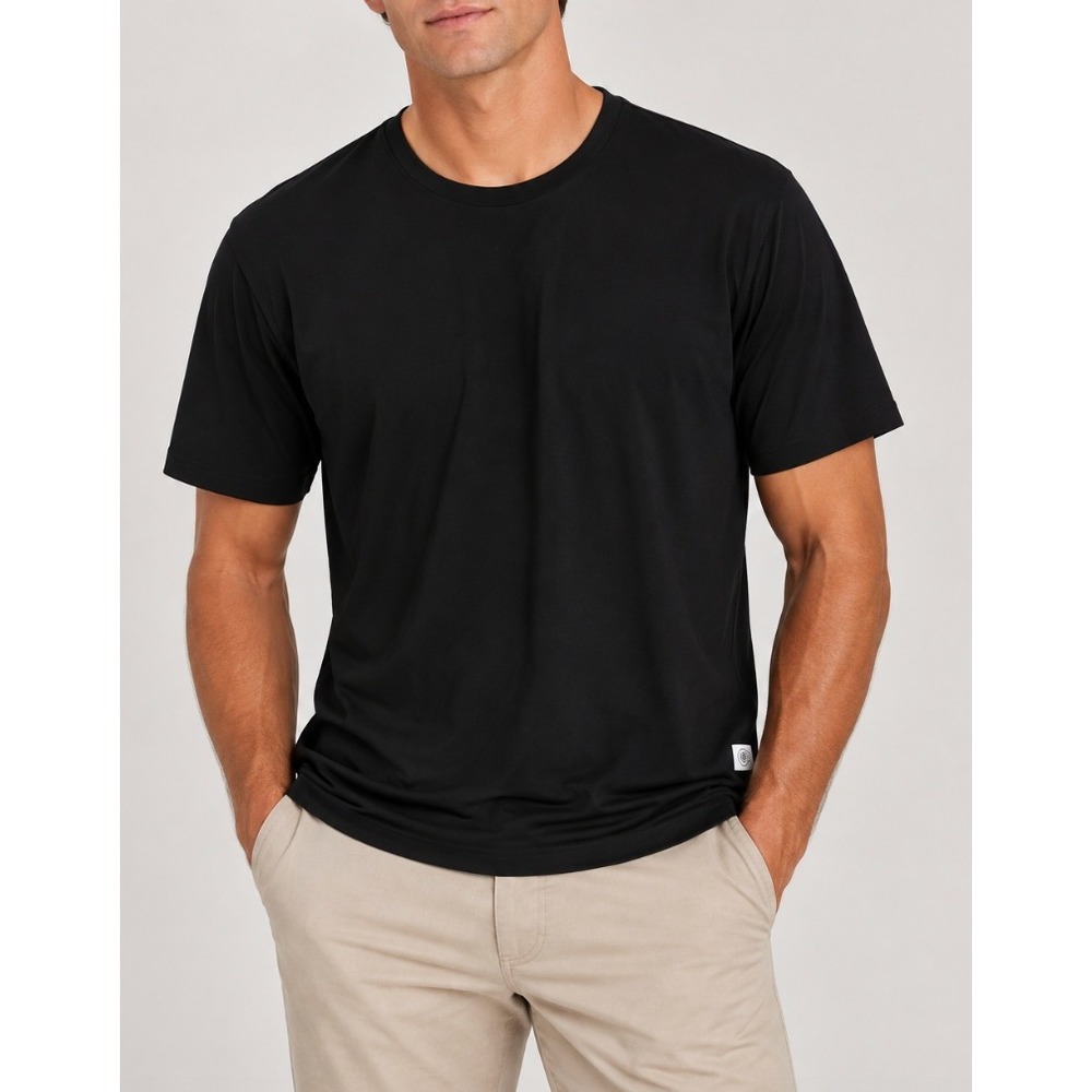 Reigning Champ Mens Black Performance T-Shirt Size Large Textured Canada RC-1027